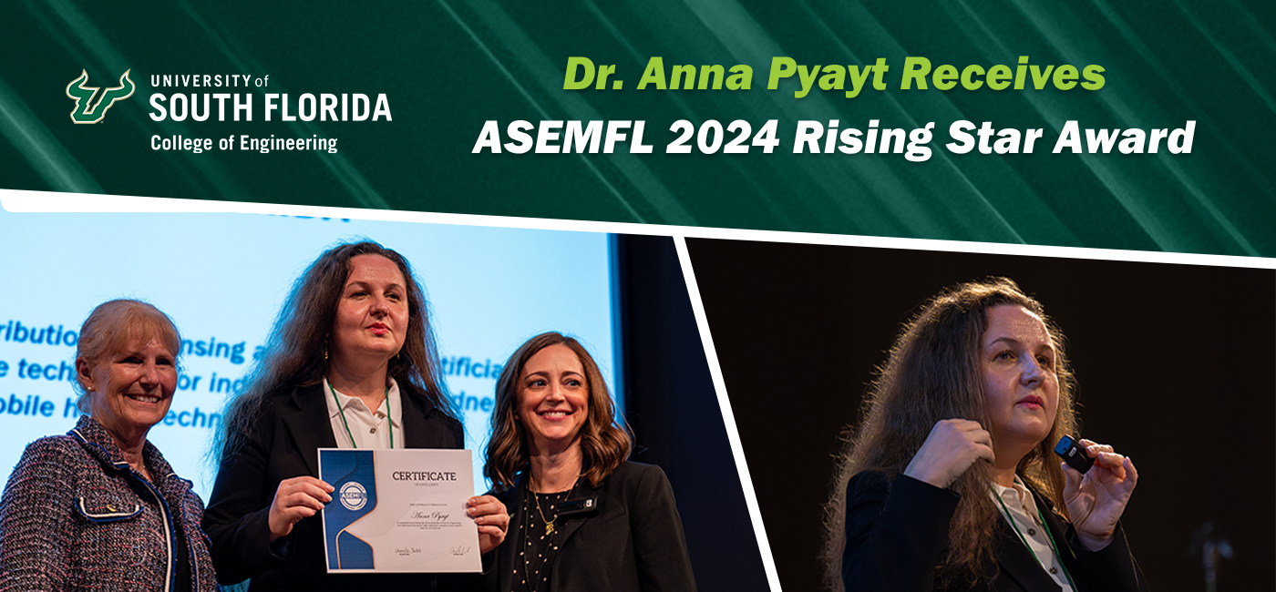 Anna Pyayt at AESML Conference for Rising Star Award