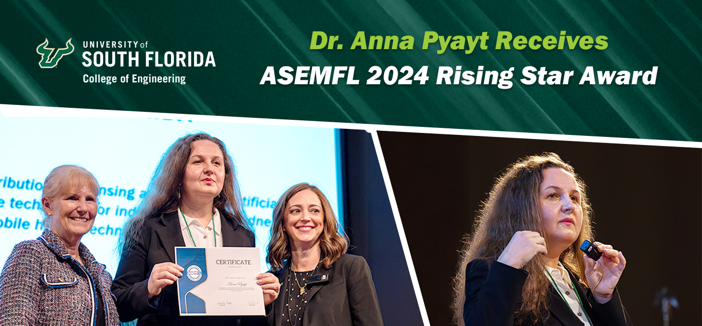 Anna Pyayt at AESML Conference for Rising Star Award