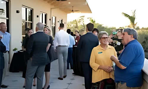 crowd outside event