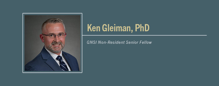 Kenneth Gleiman, PhD headshot with text " GNSI Senior Non-Resident Fellow"