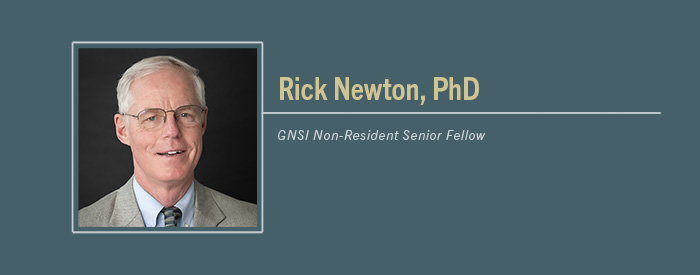 Richard Newton, PhD headshot with Text “GNSI Senior Non-Resident Fellow”