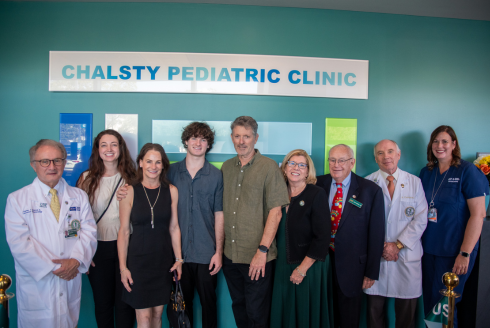 The newly renovated Chalsty Pediatric Clinic was made possible thanks to a generous $1 million gift by Jill and John Chalsty