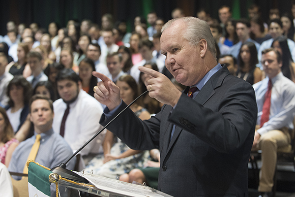 Tampa Mayor Bob Buckhorn speaks at the 2017 ceremony.