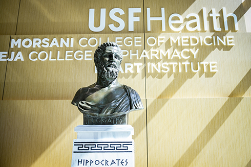 Hippocratic tree and commemorative bust unveiled at dedication ceremony