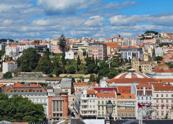Skyline view of Coimbra, Portugal.