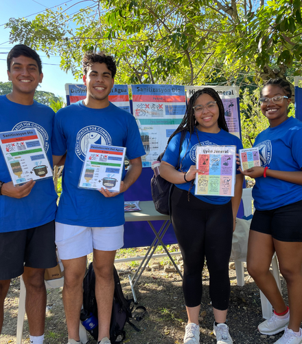 Judy Genshaft Honors Students pose at community health fair in Dominican Republic