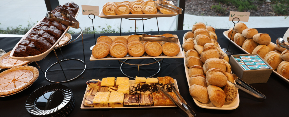 Dessert table at the Friendgiving event.