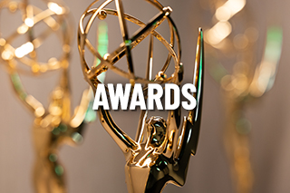 An emmy award with the word awards embedded on the image