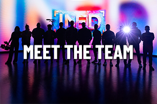 a silhouette of a group of people with the words meet the team embedded on the image