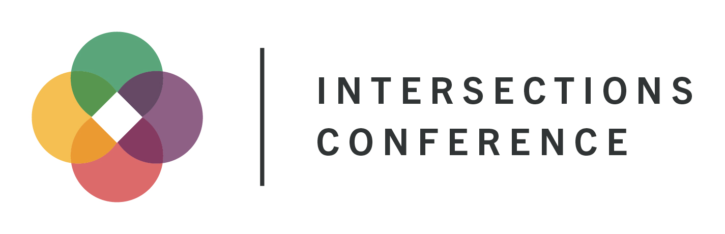 Intersections Conference logo with four multicolored spheres