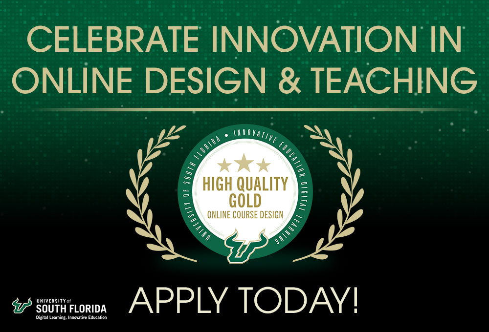 celebrate innovation in online design and teaching. Apply today!