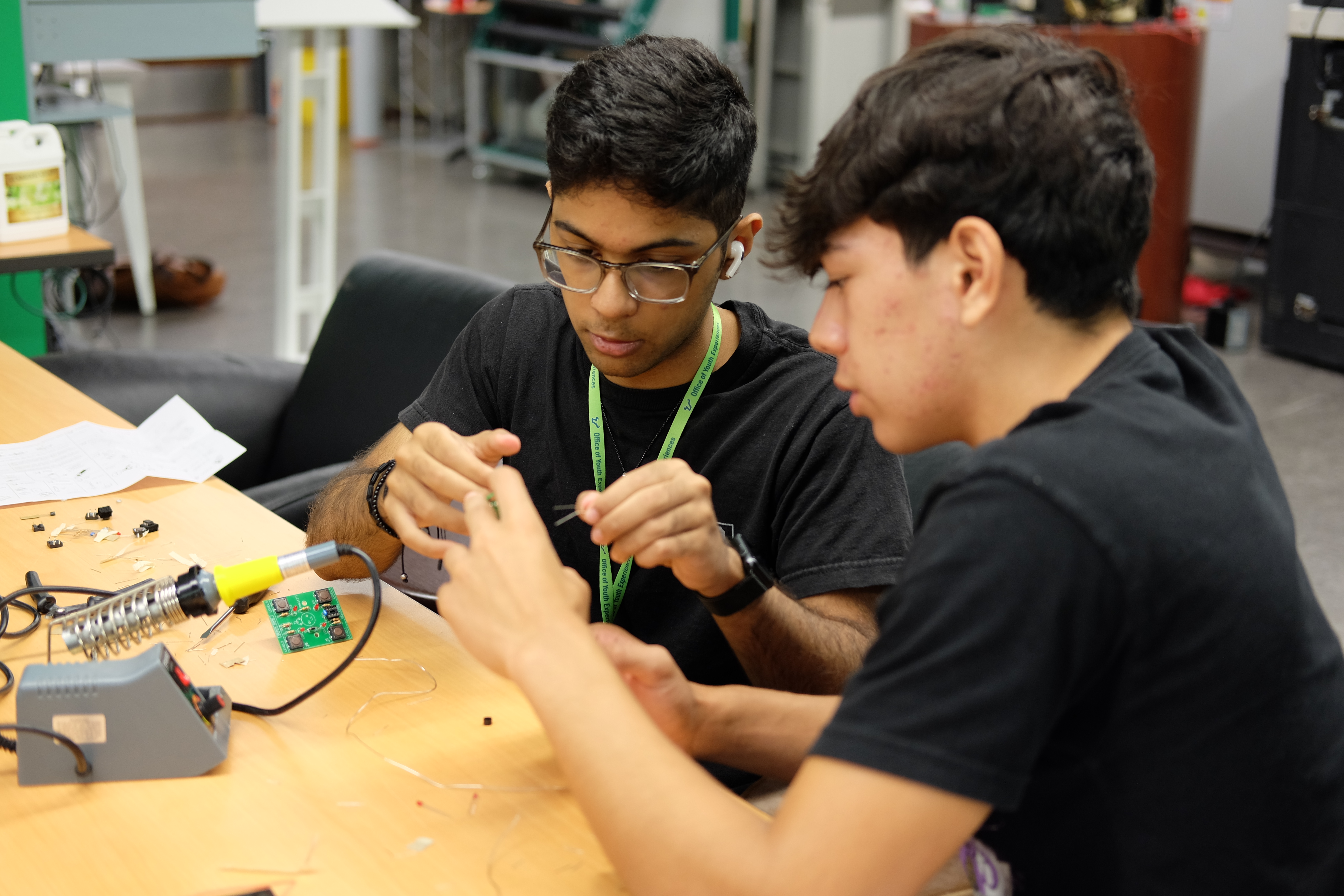 Biomedical Engineering Campers working on an activity