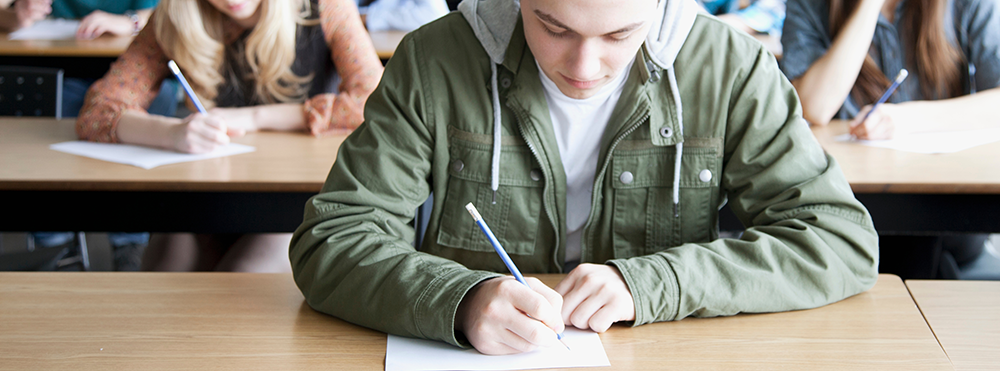 Student working on SAT Prep