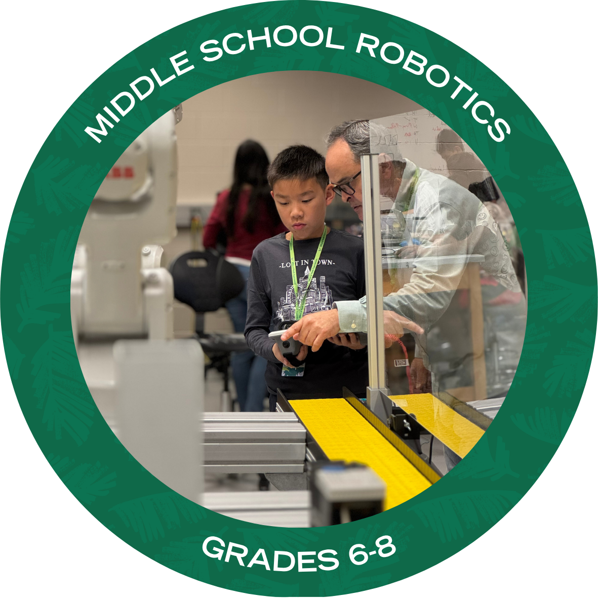 USF Middle School Robotics Camp with text stating "USF Middle School Robotics Grades 6-8"