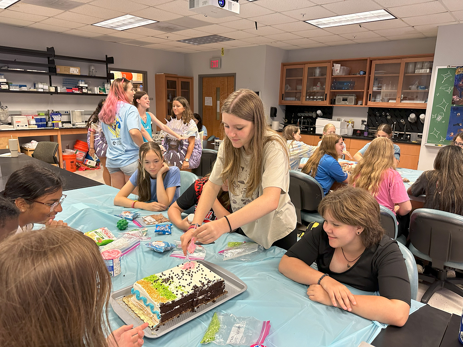 Campers learned about coral reefs in this activity.  