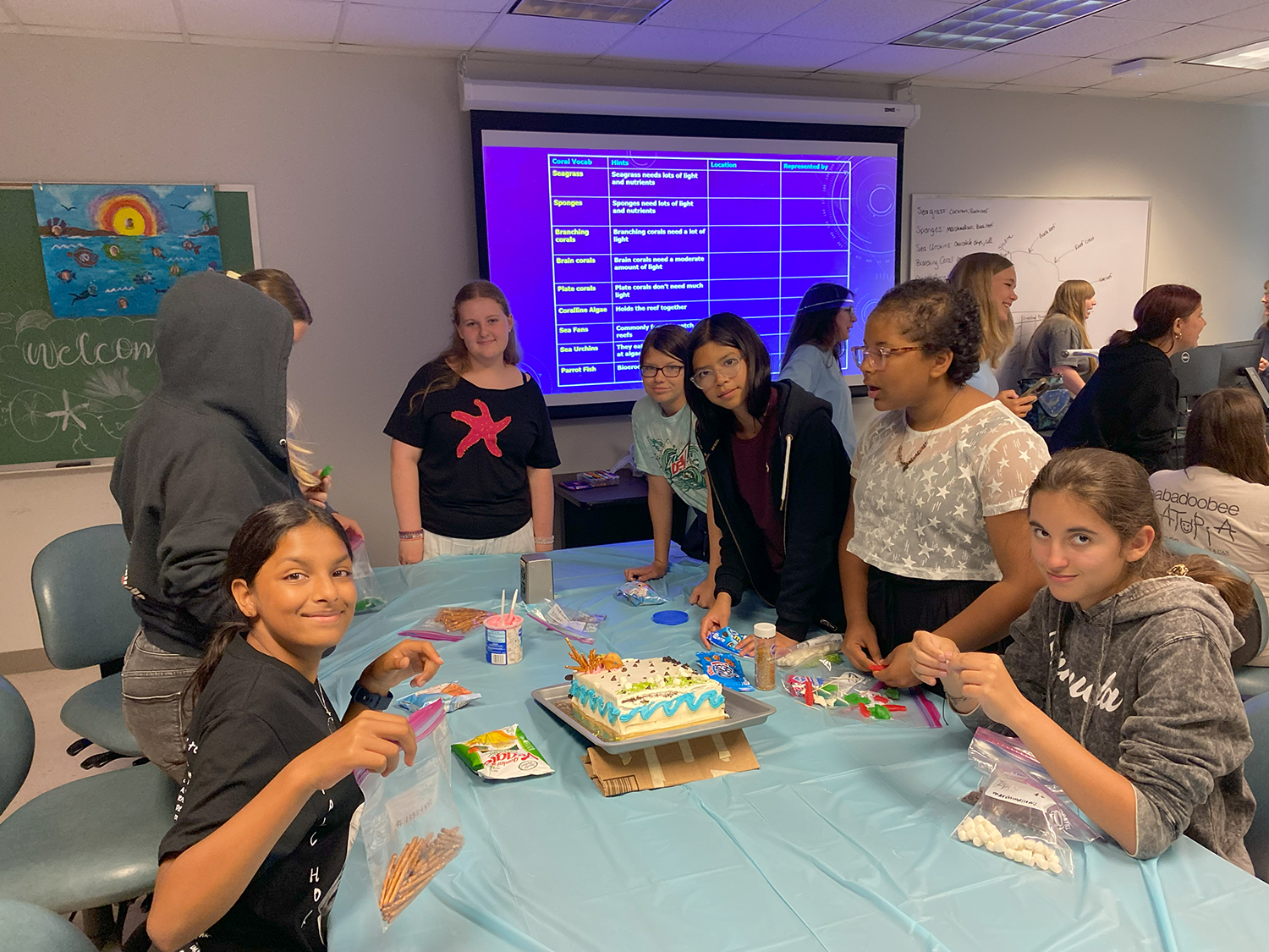 Campers learned about coral reefs in this activity.  