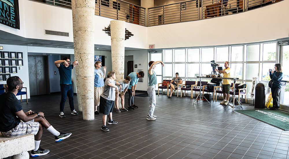 Creative Clay dancers perform an interpretive dance based on the research conducted at the College of Marine Science. Image credit: Stage Photography of Tampa