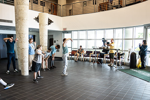 Creative Clay dancers perform an interpretive dance based on the research conducted at the College of Marine Science. Image credit: Stage Photography of Tampa