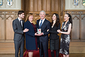 Feb. 12, 2025: At Windsor Castle, Officer of the Order of the British Empire David Mearns with his wife Sarah, and their children Sam, Alexandra and Isabella following the investiture ceremony. Photo provided.