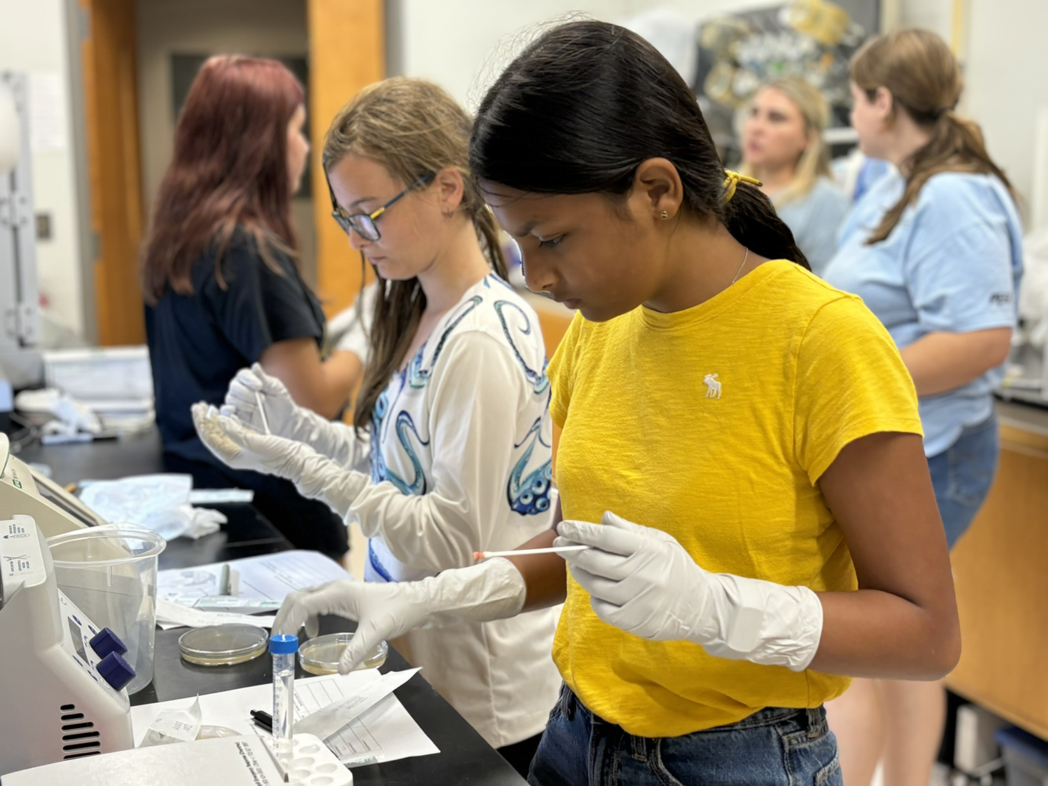 Campers started their mission as DNA Detectives.