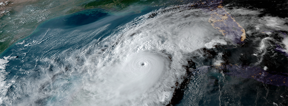 Hurricane Milton captured via NOAA’s GOES East satellite as it approached the west coast of Florida. Image courtesy of NOAA/NESDIS.