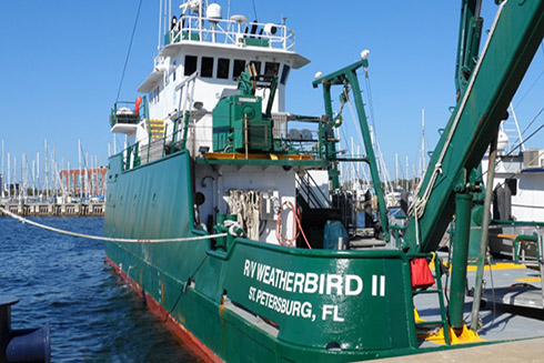 he Research Vessel Weatherbird II docked at the University of South Florida College of Marine Science. By Seán Kinane (21 April 2016)