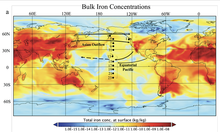 In a recent paper led by researchers at the USF College of Marine Science, scientists found that iron from wildfires in California makes it to the equatorial pacific, where it may influence surface productivity. Courtesy of Zach Bunnell.