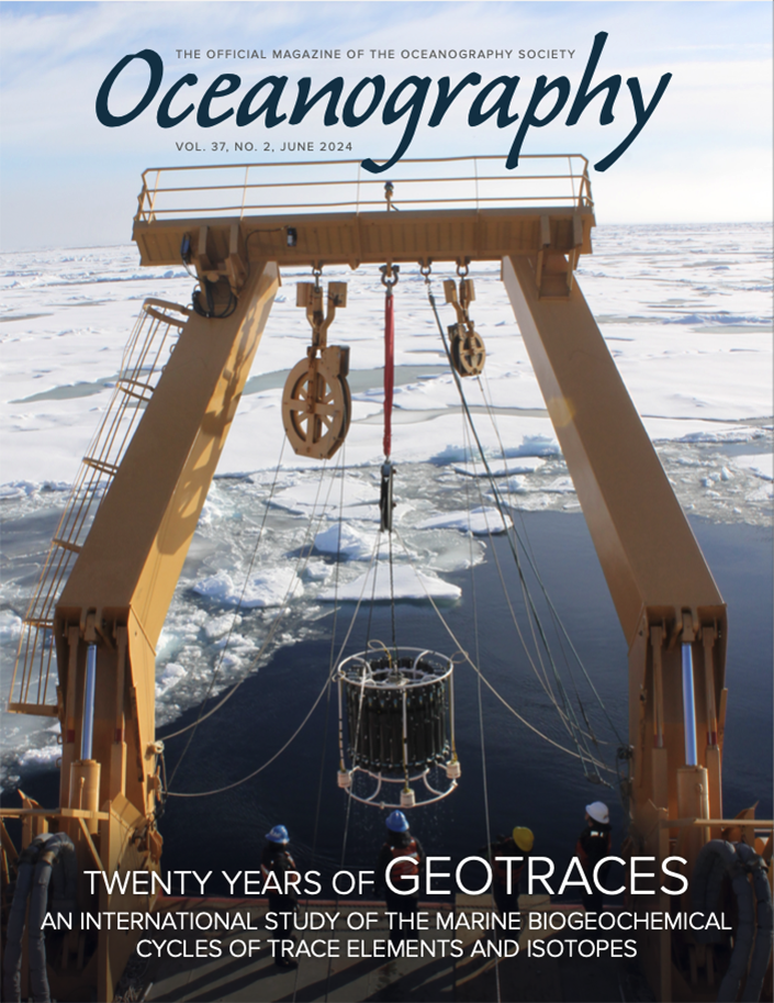 IMAGE ABOVE: Professor Tim Conway guest edited the recent special issue of Oceanography titled Twenty Years of GEOTRACES: An International Study of the Marine Biogeochemical Cycles of Trace Elements and Isotopes.