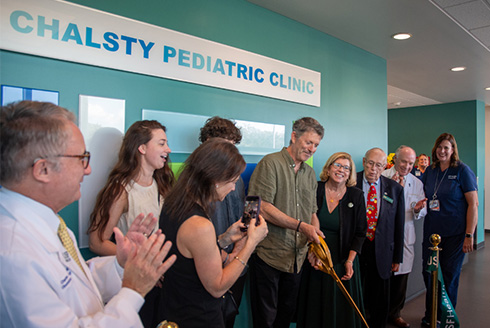 Ribbon cutting at Chalsty Pediatric Clinic