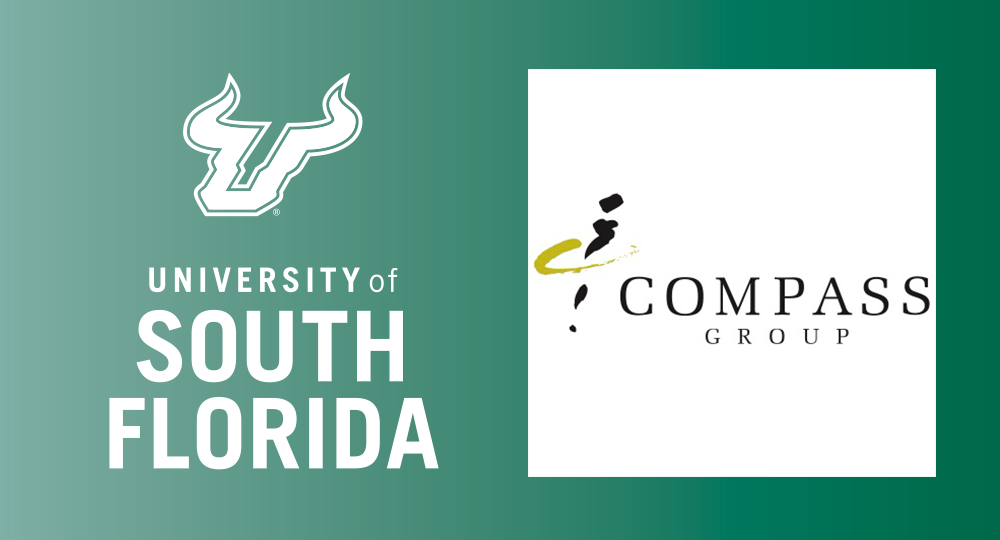 Logos for USF and Compass Group