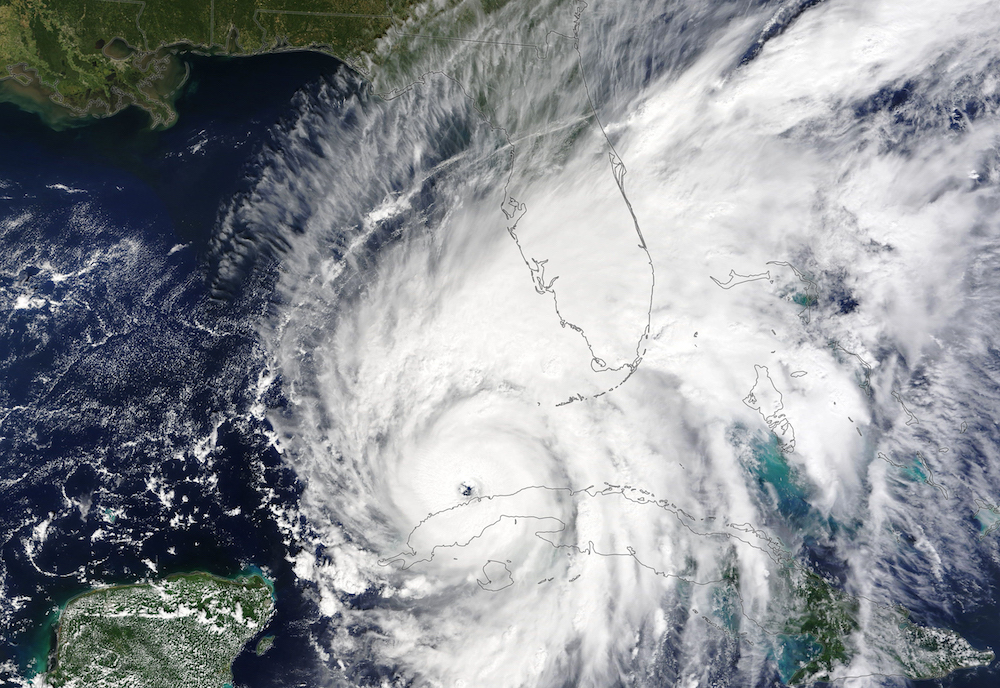 Hurricane Ian as it reaches Florida in 2022.