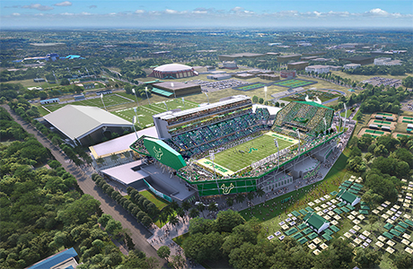 Rendering of the on-campus stadium