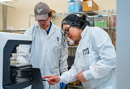 Researchers in a lab