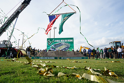 Groundbreaking of the on campus stadium