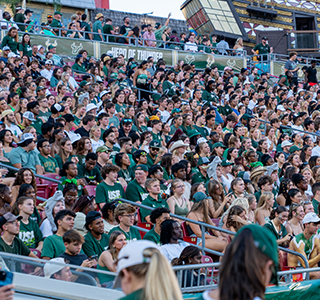 Packed student section