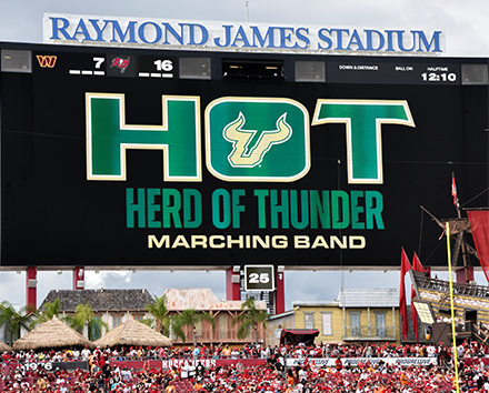 HOT Band appears on jumbotron