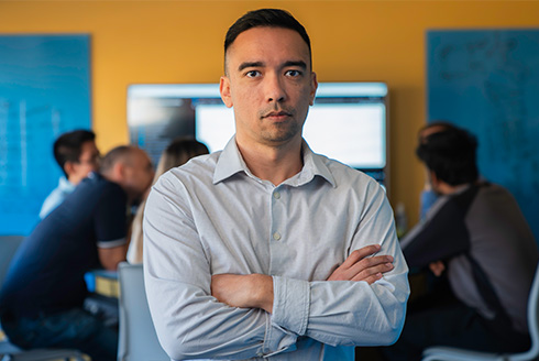 John Licato in his lab