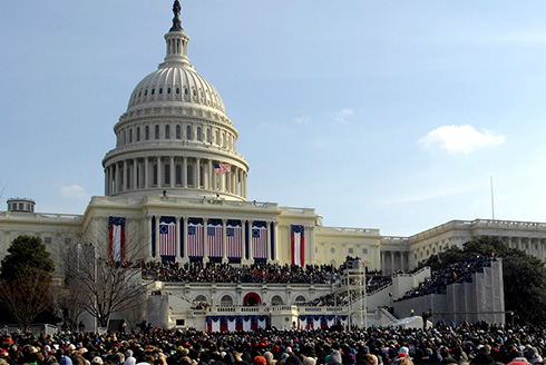 U.S. Capitol building during inauguration