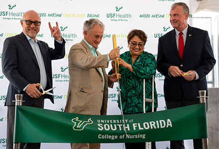 Ribbon cutting for the Port Tampa Bay USF Nursing center