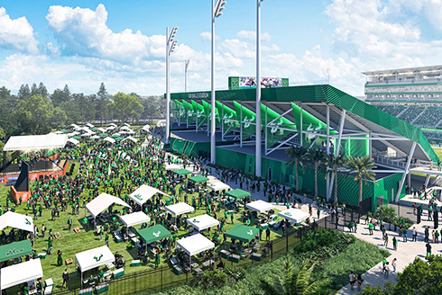 Rendering of outside USF stadium