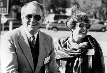 Francis Borkowski, who took office as the fourth USF President in 1988, is seen with his wife, Kay Borkowski. | Source: USF Digital Commons