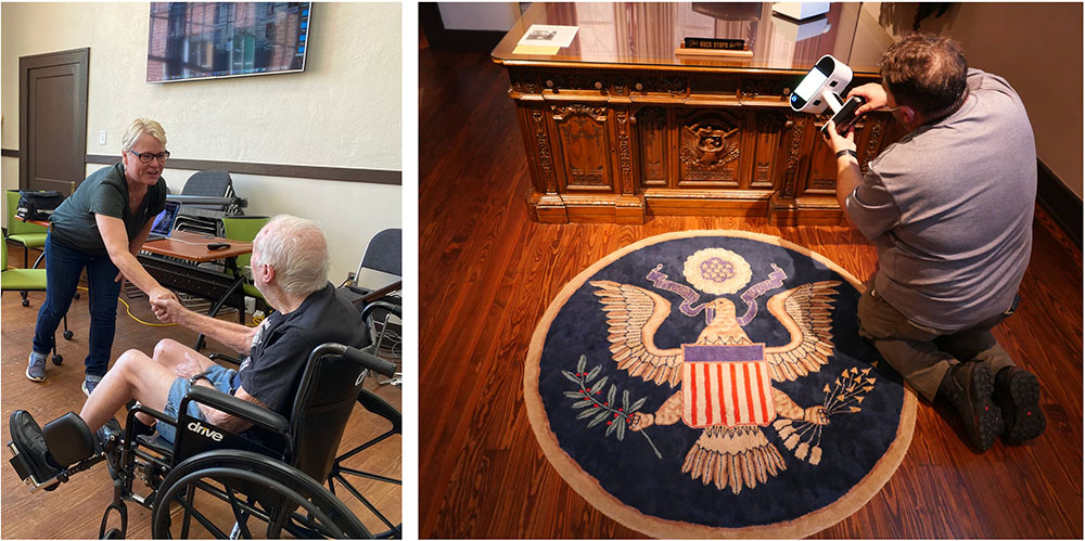 Jimmy Carter meets Lori Collins, presidential desk is scanned