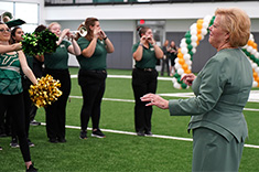 President Rhea Law at Indoor Performance Facility