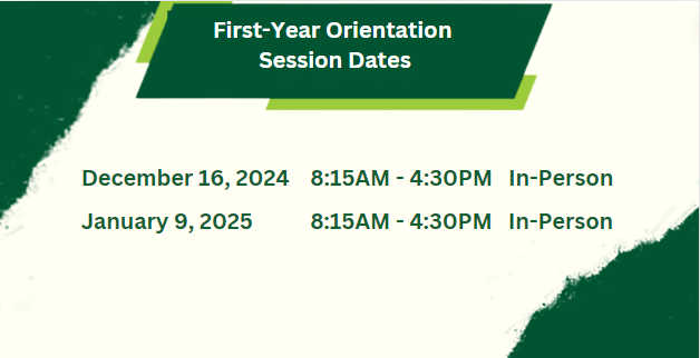 FY Spring Orientation Dates