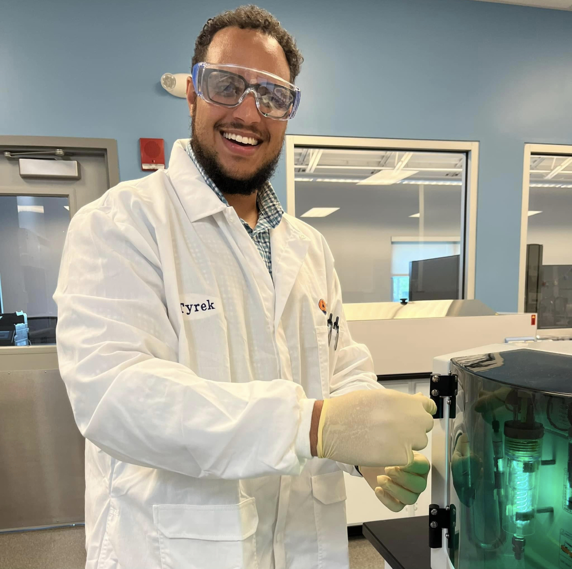 Tyrek with Lab Coat and Goggles