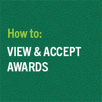 viewing and accepting awards