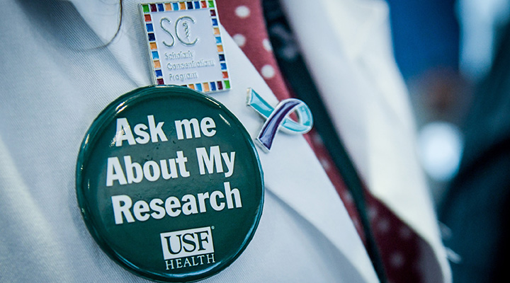 ask me about my research button