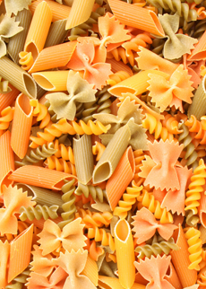 Materials and processes to retain pasta texture in shelf-stable products