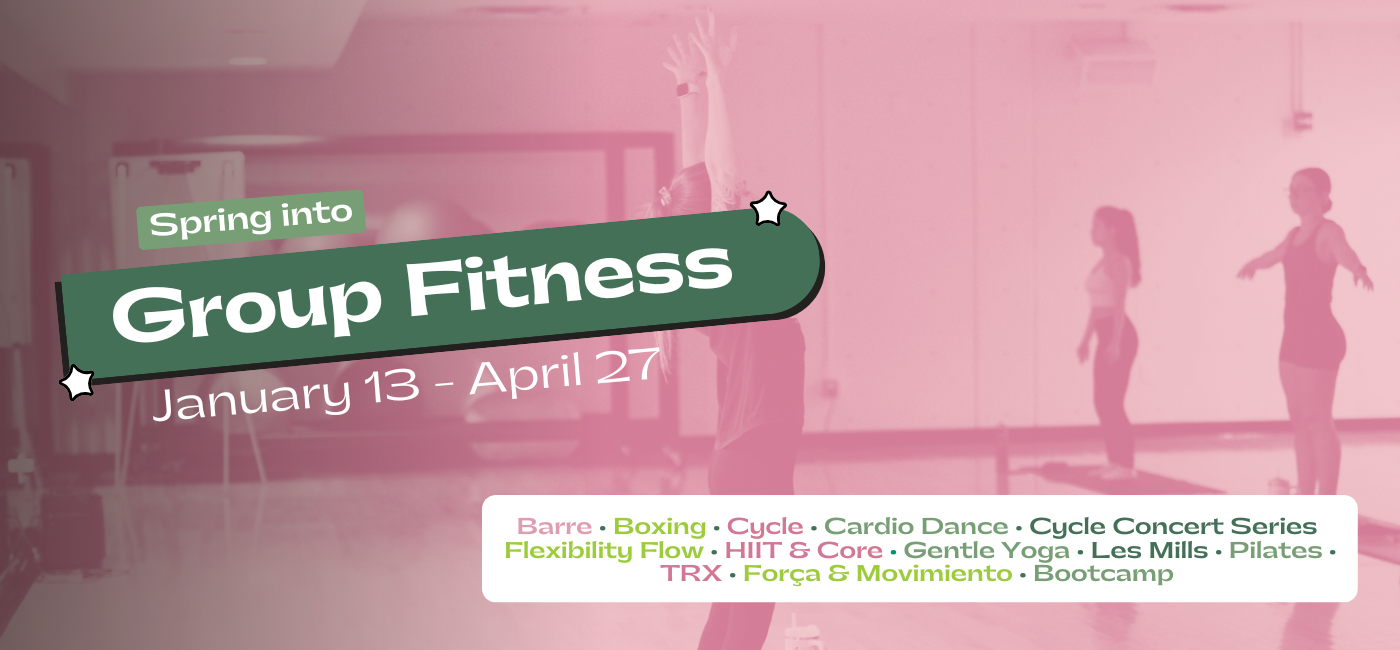 Spring Into Group Fitness Banner