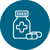 icon of a prescription bottle and two pills